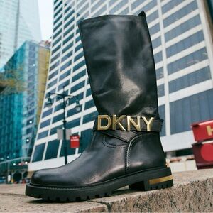 DKNY Black and Gold Women's Boots